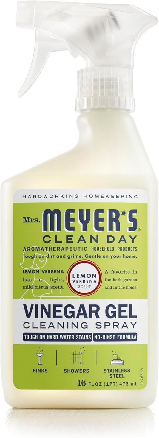 CLEAN DAY Vinegar Gel Cleaning Spray, Apple Blossom, 16 fl oz | Breaks Down Grime, Lifts Dirt from Surfaces, Bathroom Use, No-Rinse Formula