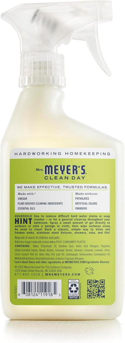 CLEAN DAY Vinegar Gel Cleaning Spray, Apple Blossom, 16 fl oz | Breaks Down Grime, Lifts Dirt from Surfaces, Bathroom Use, No-Rinse Formula
