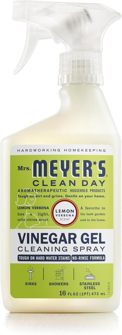 CLEAN DAY Vinegar Gel Cleaning Spray, Apple Blossom, 16 fl oz | Breaks Down Grime, Lifts Dirt from Surfaces, Bathroom Use, No-Rinse Formula