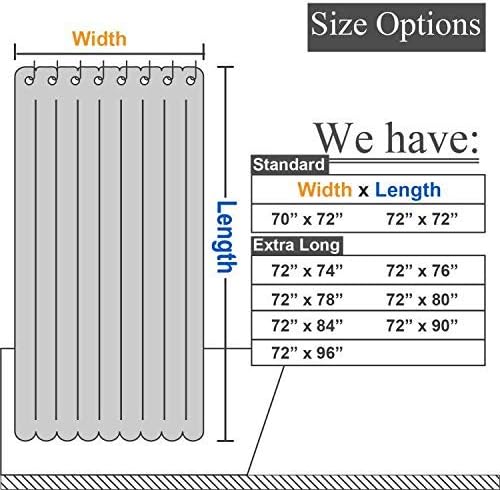 Ultimate Waterproof Fabric Shower Curtain or Liner Blue, 72x72