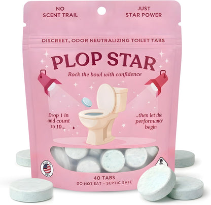 Toilet Tablets Odor Eliminator, Bathroom Toilet Deodorizer Drop Ins for Odor Control, Toilet Freshener Tablets for Smell Eliminator, Home Bathroom Deodorizer 40 Pack | As Seen on Shark Tank