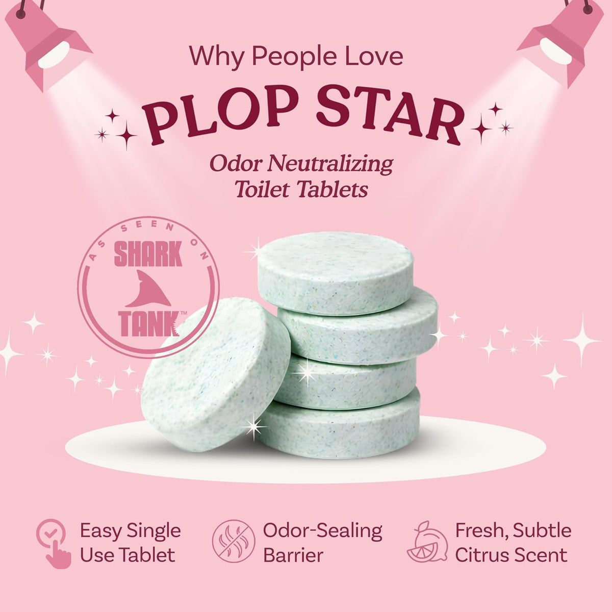 Toilet Tablets Odor Eliminator, Bathroom Toilet Deodorizer Drop Ins for Odor Control, Toilet Freshener Tablets for Smell Eliminator, Home Bathroom Deodorizer 40 Pack | As Seen on Shark Tank