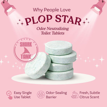 Toilet Tablets Odor Eliminator, Bathroom Toilet Deodorizer Drop Ins for Odor Control, Toilet Freshener Tablets for Smell Eliminator, Home Bathroom Deodorizer 40 Pack | As Seen on Shark Tank