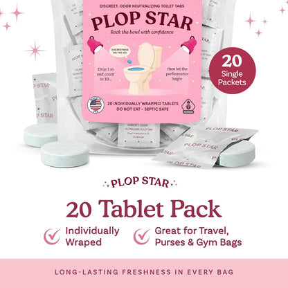 Toilet Tablets Odor Eliminator, Bathroom Toilet Deodorizer Drop Ins for Odor Control, Toilet Freshener Tablets for Smell Eliminator, Home Bathroom Deodorizer 40 Pack | As Seen on Shark Tank