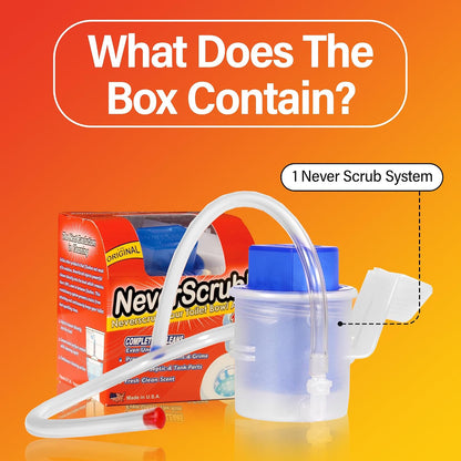 Self Cleaning Toilet System - Automatic Toilet Bowl Cleaner with Starter Cartridge, Lasts Up 3 Months Continuous Cleaning - Refillable Toilet Bowl Cleaner for Stains, Rings, and Odor