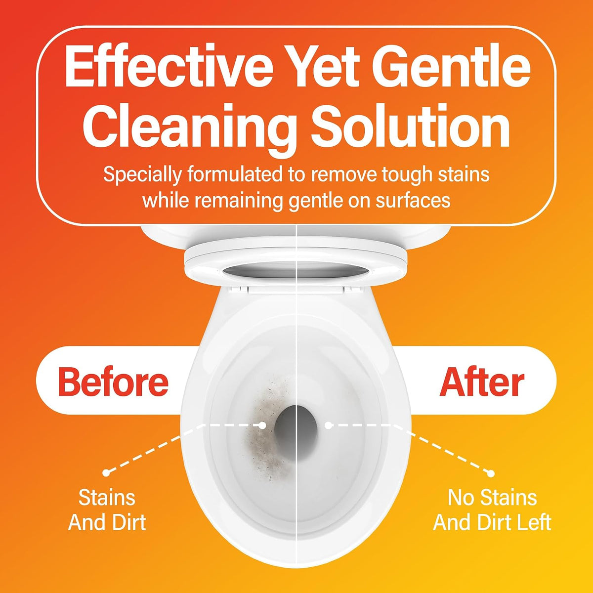 Self Cleaning Toilet System - Automatic Toilet Bowl Cleaner with Starter Cartridge, Lasts Up 3 Months Continuous Cleaning - Refillable Toilet Bowl Cleaner for Stains, Rings, and Odor