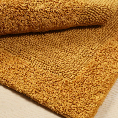 Cotton Bath Mat Rug 17x24 in. White | 100% pure cotton, hand tufted, reversible, plush pile both sides, highly absorbent, machine washable, 17x24