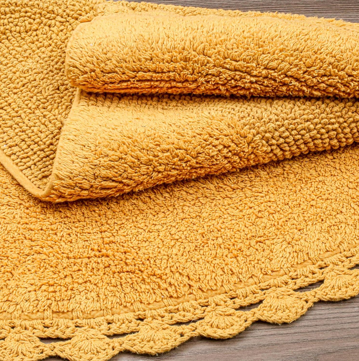 Cotton Bath Mat Rug 17x24 in. White | 100% pure cotton, hand tufted, reversible, plush pile both sides, highly absorbent, machine washable, 17x24