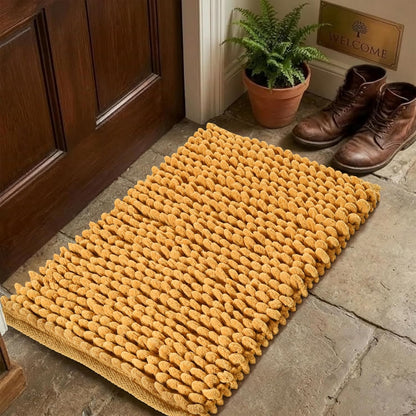 Cotton Bath Mat Rug 17x24 in. White | 100% pure cotton, hand tufted, reversible, plush pile both sides, highly absorbent, machine washable, 17x24