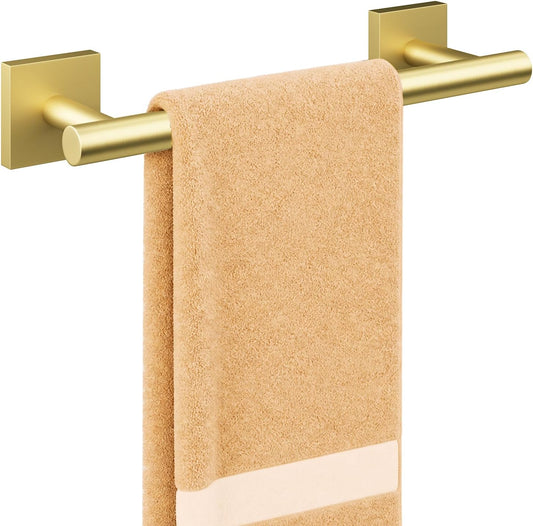 Brushed Nickel Hand Towel Bar, 9 Inch Towel Racks for Bathroom | Thicken 304 Stainless Steel Towel Holder with Square Base, Towel Rod Wall Mounted, Modern Home Decor (Total Length 11 Inch)