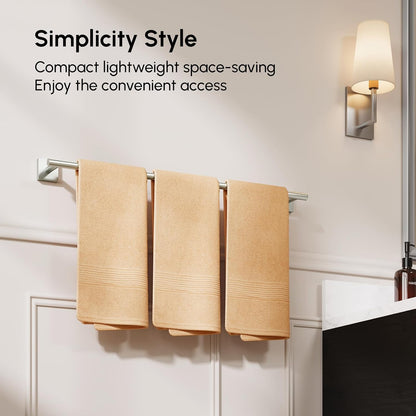 Brushed Nickel Hand Towel Bar, 9 Inch Towel Racks for Bathroom | Thicken 304 Stainless Steel Towel Holder with Square Base, Towel Rod Wall Mounted, Modern Home Decor (Total Length 11 Inch)