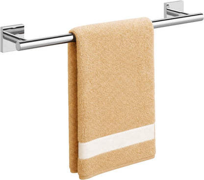 Brushed Nickel Hand Towel Bar, 9 Inch Towel Racks for Bathroom | Thicken 304 Stainless Steel Towel Holder with Square Base, Towel Rod Wall Mounted, Modern Home Decor (Total Length 11 Inch)