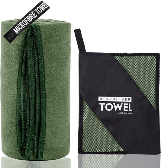 Microfiber Travel Towel, Quick Dry Camping & Gym Towel. Compact | Super Absorbent,Fast Drying,Lightweight,Soft,Suitable for Camping,Backpack,Gym,Swim, Yoga,Hiking