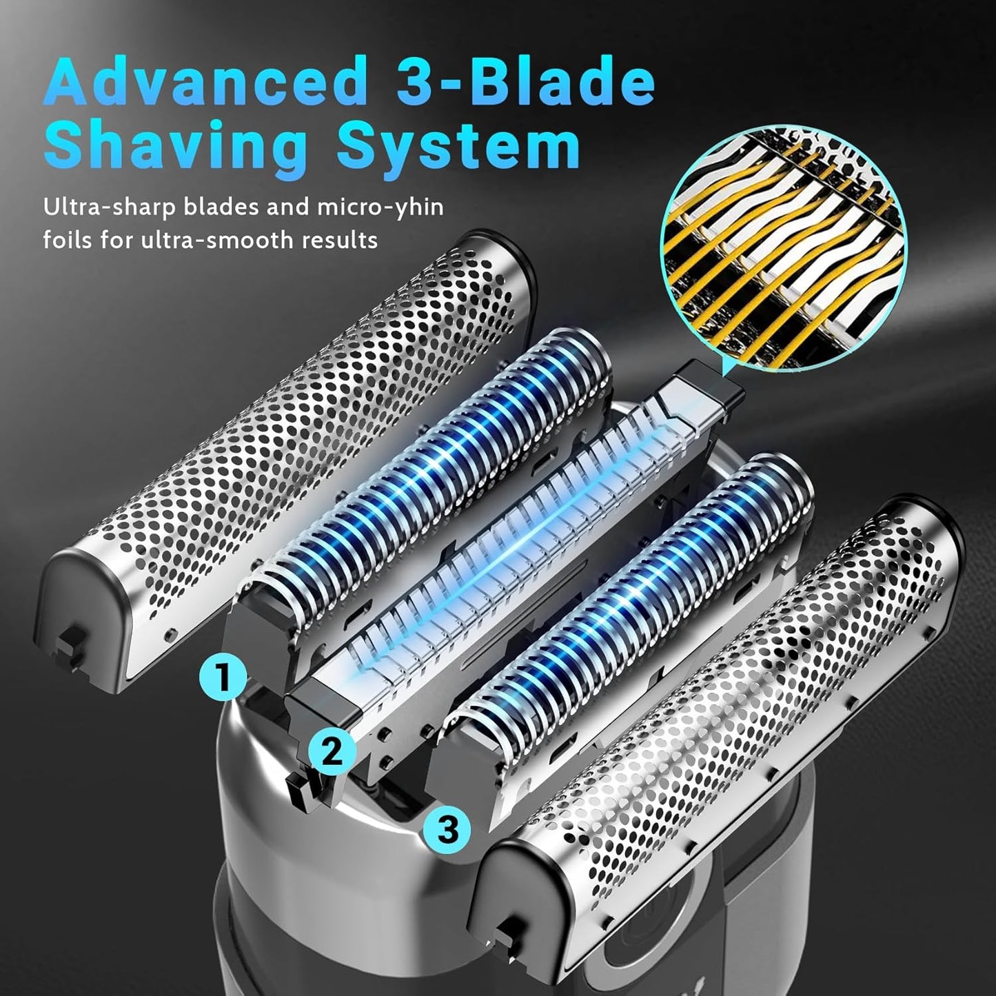 Foil Shavers for Men, Mini Electric Razor for Face