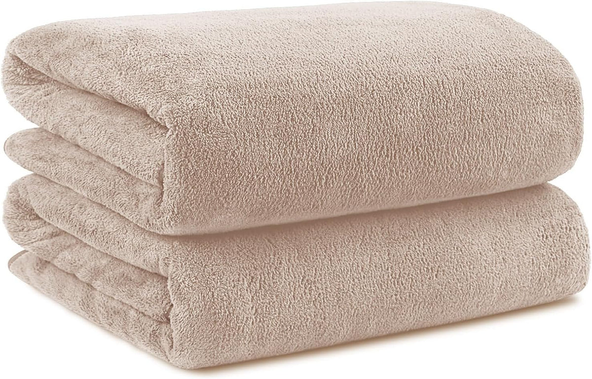 Orighty Bath Towels, Soft Feel Bath Towel, (27'' x 54'') | Highly Absorbent, Quick Drying Microfiber Towels for Body, Sport, Yoga, SPA, Fitness, Bathroom - Grey