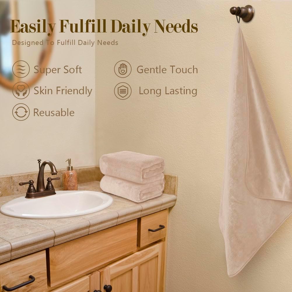 Orighty Bath Towels, Soft Feel Bath Towel, (27'' x 54'') | Highly Absorbent, Quick Drying Microfiber Towels for Body, Sport, Yoga, SPA, Fitness, Bathroom - Grey