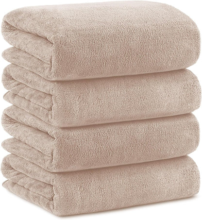 Orighty Bath Towels, Soft Feel Bath Towel, (27'' x 54'') | Highly Absorbent, Quick Drying Microfiber Towels for Body, Sport, Yoga, SPA, Fitness, Bathroom - Grey