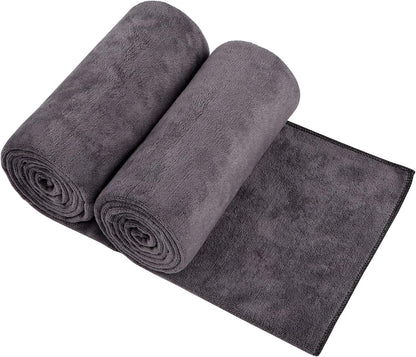 Orighty Bath Towels, Soft Feel Bath Towel, (27'' x 54'') | Highly Absorbent, Quick Drying Microfiber Towels for Body, Sport, Yoga, SPA, Fitness, Bathroom - Grey