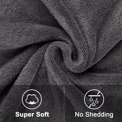Orighty Bath Towels, Soft Feel Bath Towel, (27'' x 54'') | Highly Absorbent, Quick Drying Microfiber Towels for Body, Sport, Yoga, SPA, Fitness, Bathroom - Grey
