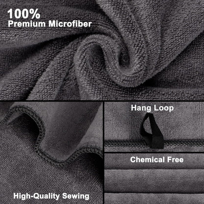 Orighty Bath Towels, Soft Feel Bath Towel, (27'' x 54'') | Highly Absorbent, Quick Drying Microfiber Towels for Body, Sport, Yoga, SPA, Fitness, Bathroom - Grey
