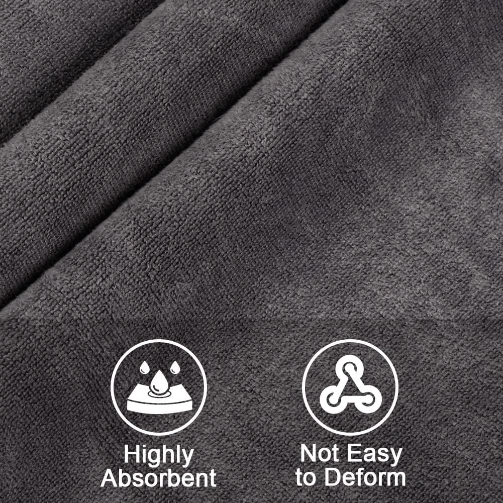 Orighty Bath Towels, Soft Feel Bath Towel, (27'' x 54'') | Highly Absorbent, Quick Drying Microfiber Towels for Body, Sport, Yoga, SPA, Fitness, Bathroom - Grey
