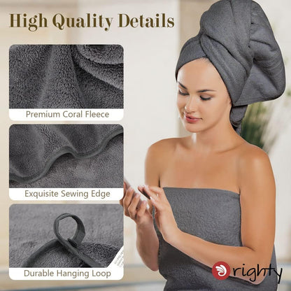 Orighty Bath Towels, Soft Feel Bath Towel, (27'' x 54'') | Highly Absorbent, Quick Drying Microfiber Towels for Body, Sport, Yoga, SPA, Fitness, Bathroom - Grey