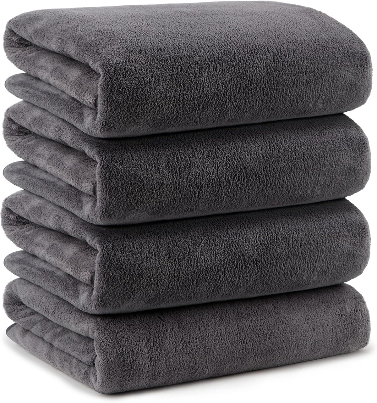 Orighty Bath Towels, Soft Feel Bath Towel, (27'' x 54'') | Highly Absorbent, Quick Drying Microfiber Towels for Body, Sport, Yoga, SPA, Fitness, Bathroom - Grey