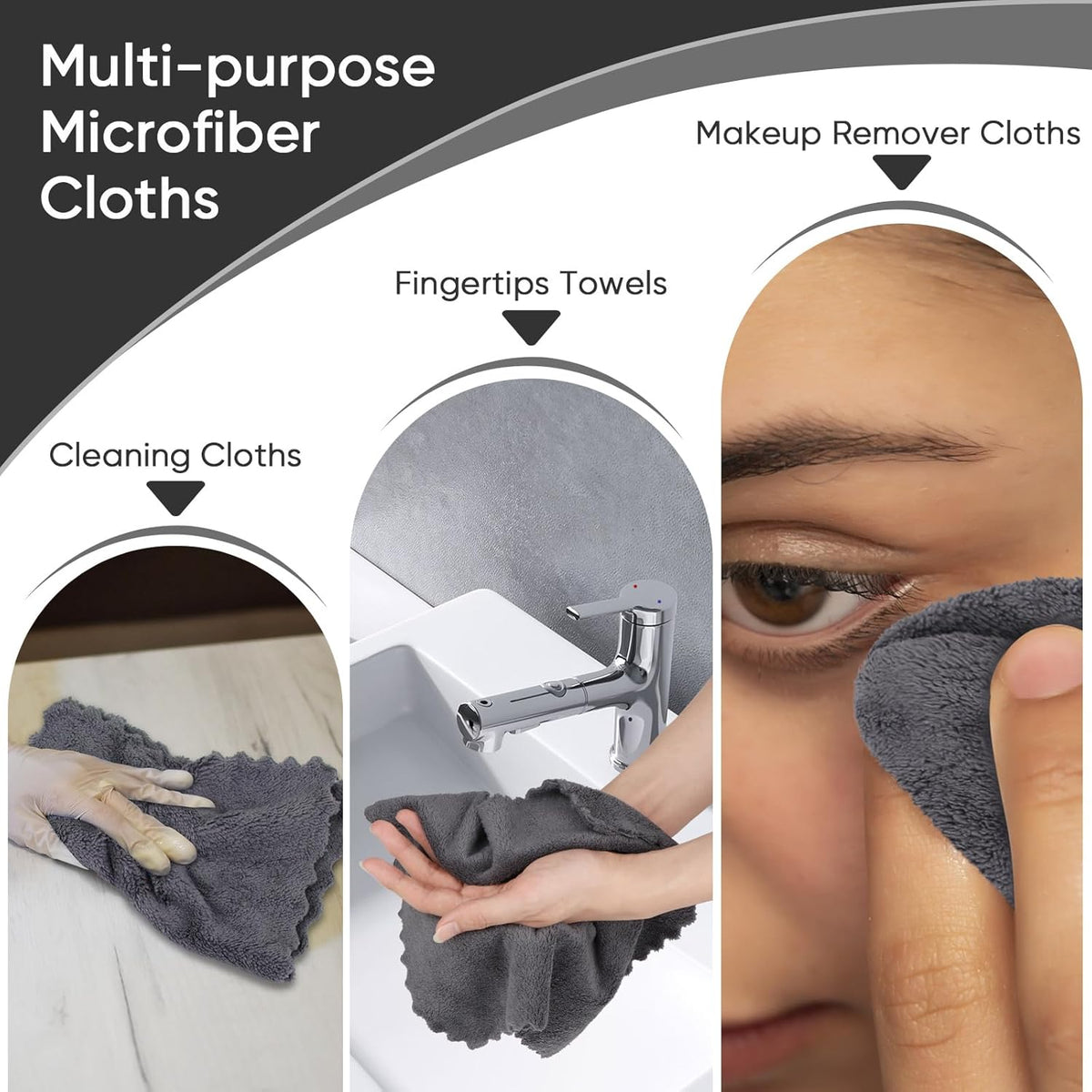 Orighty Bath Towels, Soft Feel Bath Towel, (27'' x 54'') | Highly Absorbent, Quick Drying Microfiber Towels for Body, Sport, Yoga, SPA, Fitness, Bathroom - Grey