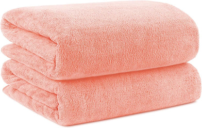 Orighty Bath Towels, Soft Feel Bath Towel, (27'' x 54'') | Highly Absorbent, Quick Drying Microfiber Towels for Body, Sport, Yoga, SPA, Fitness, Bathroom - Grey