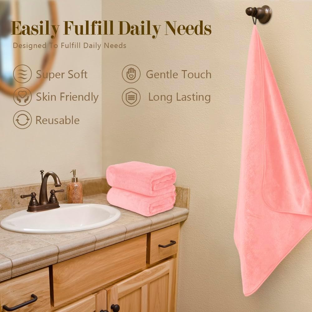 Orighty Bath Towels, Soft Feel Bath Towel, (27'' x 54'') | Highly Absorbent, Quick Drying Microfiber Towels for Body, Sport, Yoga, SPA, Fitness, Bathroom - Grey