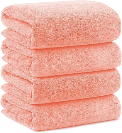 Orighty Bath Towels, Soft Feel Bath Towel, (27'' x 54'') | Highly Absorbent, Quick Drying Microfiber Towels for Body, Sport, Yoga, SPA, Fitness, Bathroom - Grey