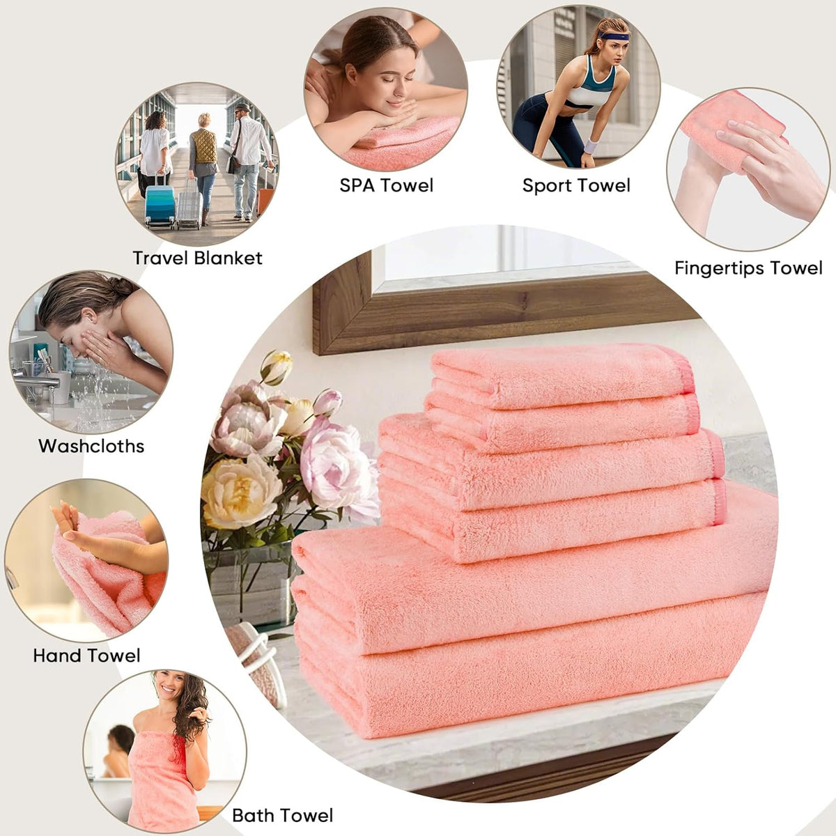Orighty Bath Towels, Soft Feel Bath Towel, (27'' x 54'') | Highly Absorbent, Quick Drying Microfiber Towels for Body, Sport, Yoga, SPA, Fitness, Bathroom - Grey