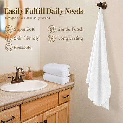 Orighty Bath Towels, Soft Feel Bath Towel, (27'' x 54'') | Highly Absorbent, Quick Drying Microfiber Towels for Body, Sport, Yoga, SPA, Fitness, Bathroom - Grey