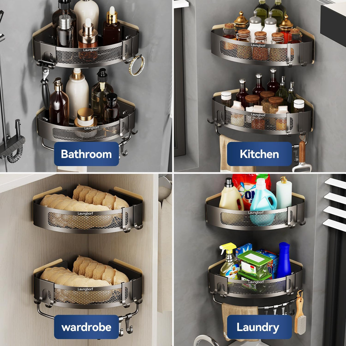 Corner Shower Caddy, Triangle Corner
