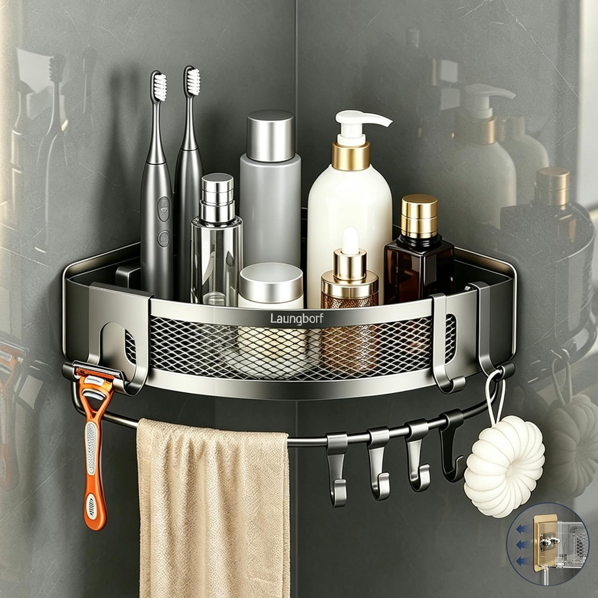 Corner Shower Caddy, Triangle Corner