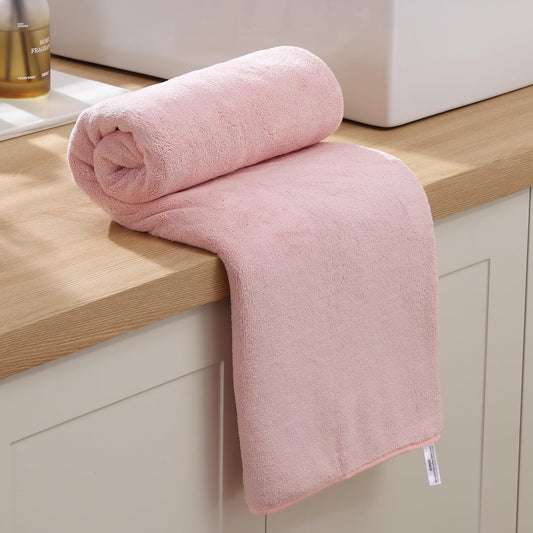 Bath Towels 4 Packs Extra Large 60" x 30", Quicker to Dry Towels for Bathroom, Super Soft and Absorbent Mcirofiber, Larger & Lighter Weight Bathroom Towels, Mixed Color