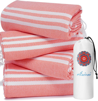 Antfuny Turkish Beach Towels Vacation Essentials Quick Dry Sand Free Oversized Bath Pool Swim Towel Extra Large XL Blanket Adult Travel Cruise Accessories Must Haves Clearance Stuff Necessities - Colors A