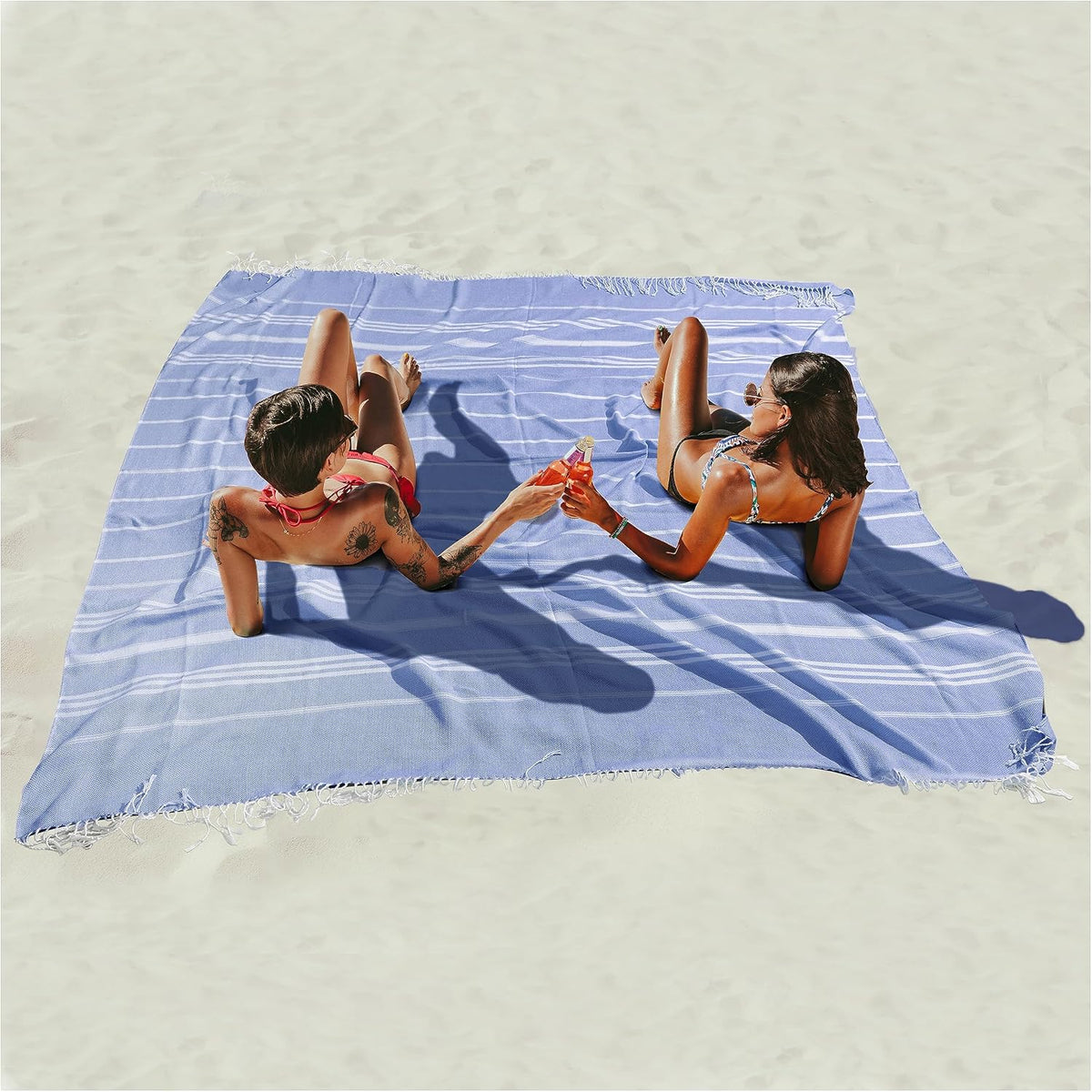 Antfuny Turkish Beach Towels Vacation Essentials Quick Dry Sand Free Oversized Bath Pool Swim Towel Extra Large XL Blanket Adult Travel Cruise Accessories Must Haves Clearance Stuff Necessities - Colors A