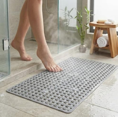 Kids Bath Mat for Tub, Non-Slip Toddler Bathtub Mat(Blue-Octopus)