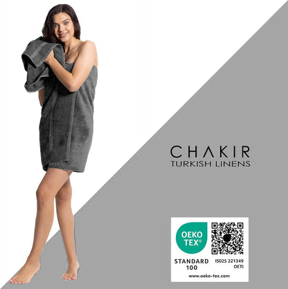100% Cotton 4-Pack Bath Towels 27x54, Gray