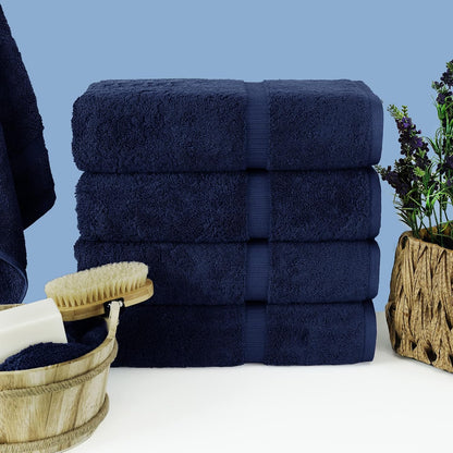 100% Cotton 4-Pack Bath Towels 27x54, Gray