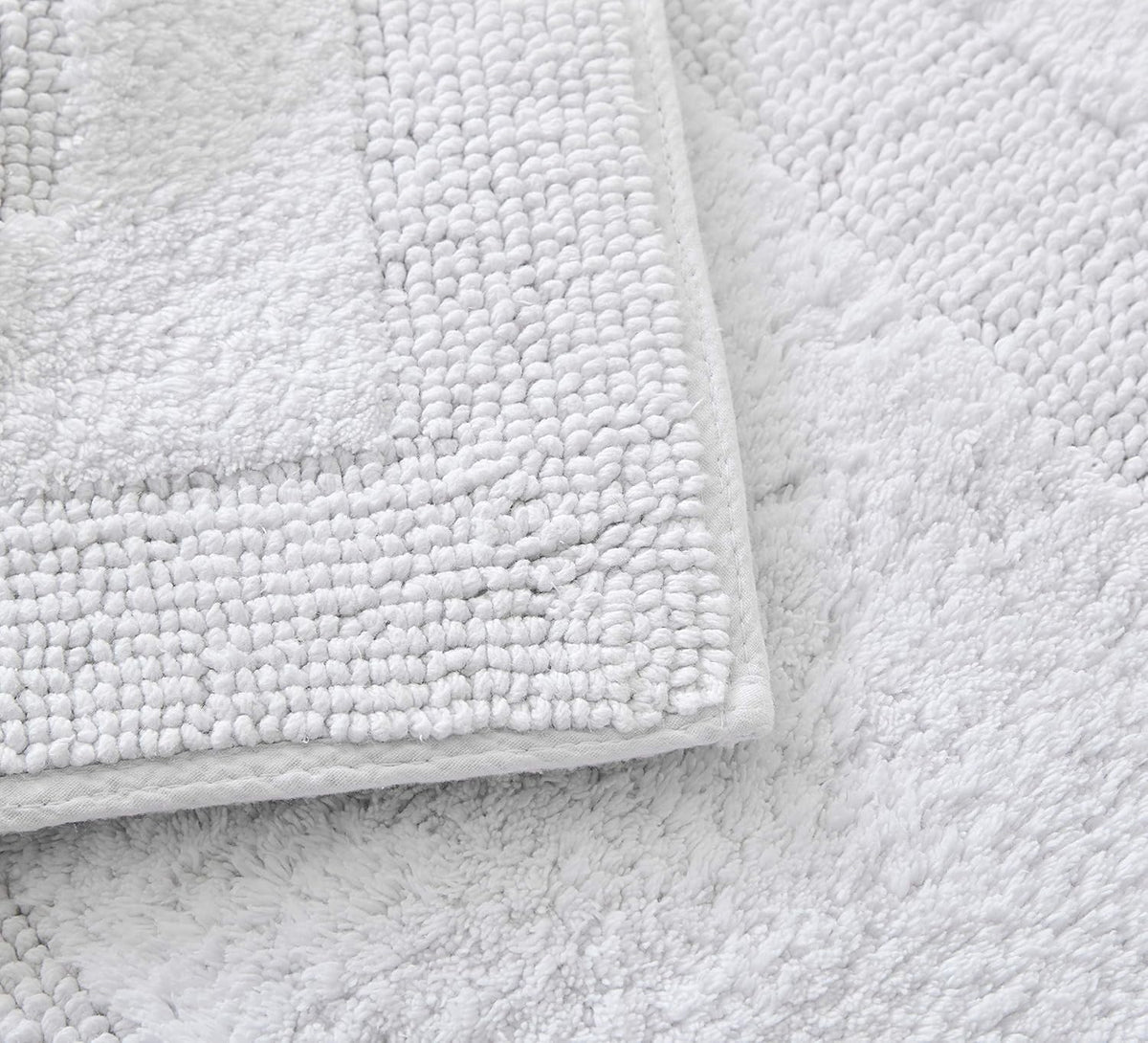 Bath Rug, 100% Cotton Soft & Absorbent Bath Mat, Reversible, Dorm Room Essentials, Long Branch Coconut