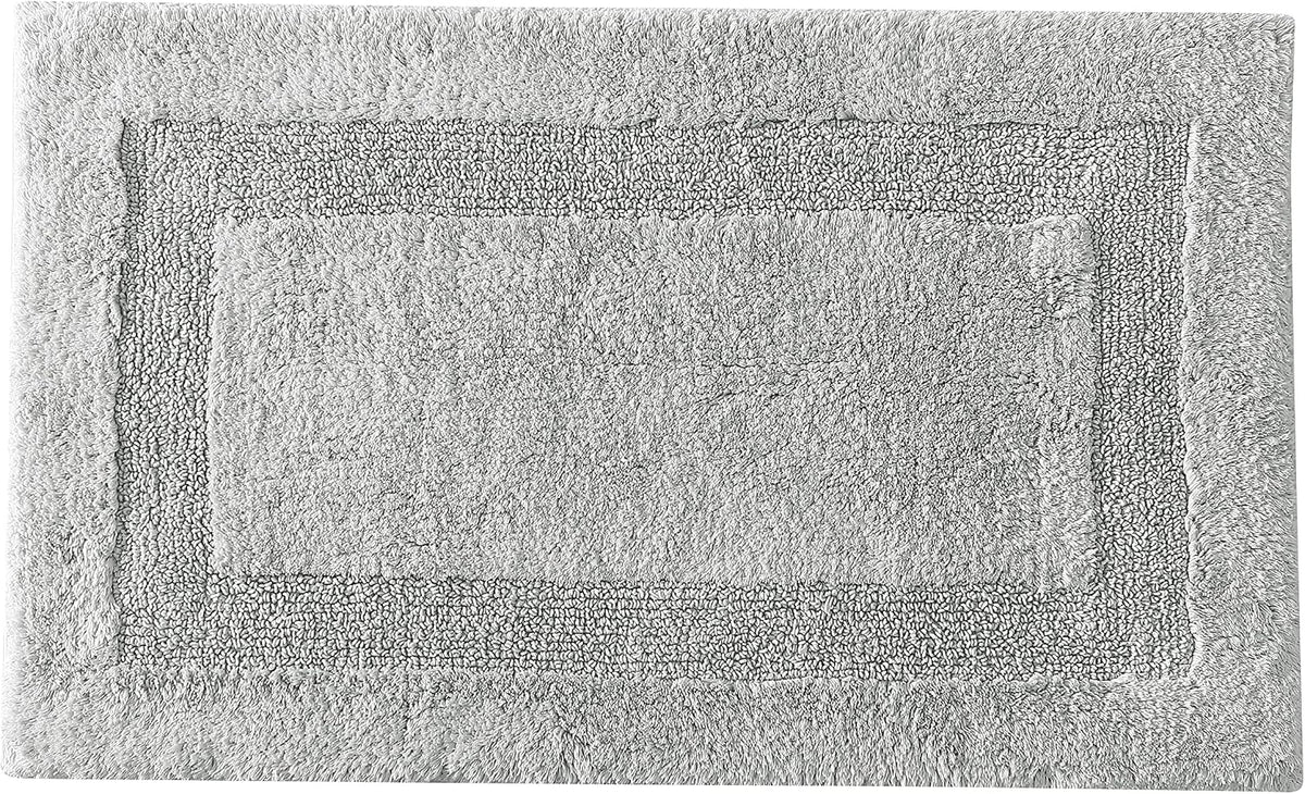 Bath Rug, 100% Cotton Soft & Absorbent Bath Mat, Reversible, Dorm Room Essentials, Long Branch Coconut