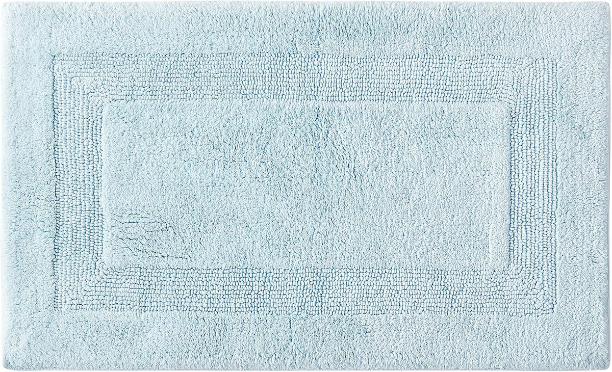 Bath Rug, 100% Cotton Soft & Absorbent Bath Mat, Reversible, Dorm Room Essentials, Long Branch Coconut
