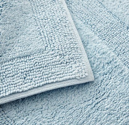 Bath Rug, 100% Cotton Soft & Absorbent Bath Mat, Reversible, Dorm Room Essentials, Long Branch Coconut