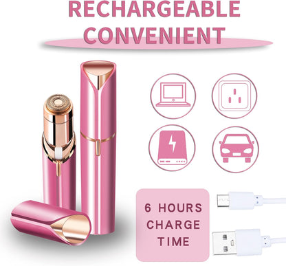 Flawless Facial Hair Remover for Women Painless Face Shaver -Mini Hair Remover, Electric Razor Shaver Portable Bikini Epilator for Lips, Chin, Armpit, Peach Fuzz, Fingers