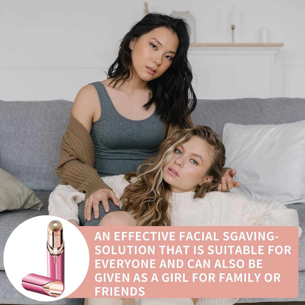 Flawless Facial Hair Remover for Women Painless Face Shaver -Mini Hair Remover, Electric Razor Shaver Portable Bikini Epilator for Lips, Chin, Armpit, Peach Fuzz, Fingers
