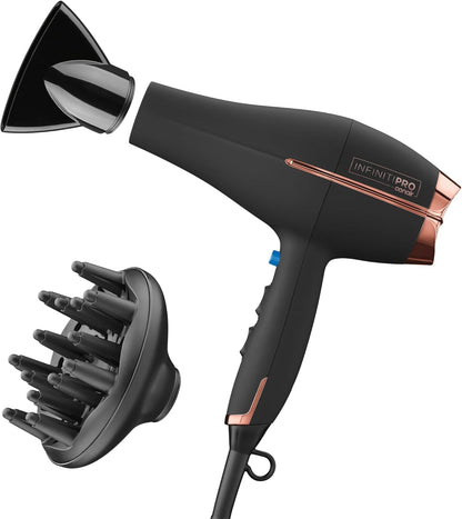 InfinitiPRO Hair Dryer with Diffuser & Concentrator, 1875W, Black
