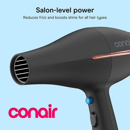 InfinitiPRO Hair Dryer with Diffuser & Concentrator, 1875W, Black