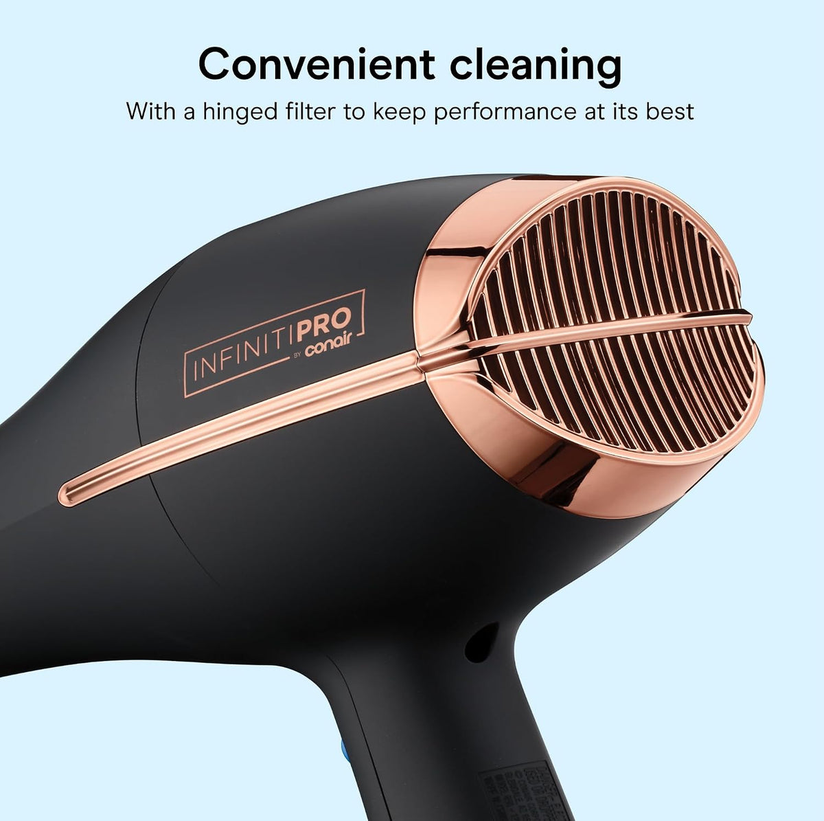 InfinitiPRO Hair Dryer with Diffuser & Concentrator, 1875W, Black